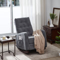 Single Sofa Reclining Chair Japanese Chair Lazy Sofa Tatami Balcony Reclining Sofa Adjustable Chair Antique Gray Metal