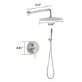 Wall Mounted Round Shower Combo Set With 10