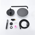 Wall Mounted Round Shower Combo Set With 10