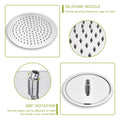 Shower Set 10Inch Overhead Shower And Hand Shower, Round Shower Set, Dual Shower Heads, Chrome Chrome Metal