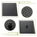Dual Shower Head 10 Inch Wall Mounted Square Shower System With Rough In Valve, Oil Rubber Bronze Oil Rubbed Bronze Stainless Steel