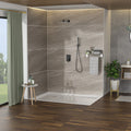 Dual Shower Head 12 Inch Wall Mounted Square Shower System With Rough In Valve,Matte Black Matte Black Stainless Steel