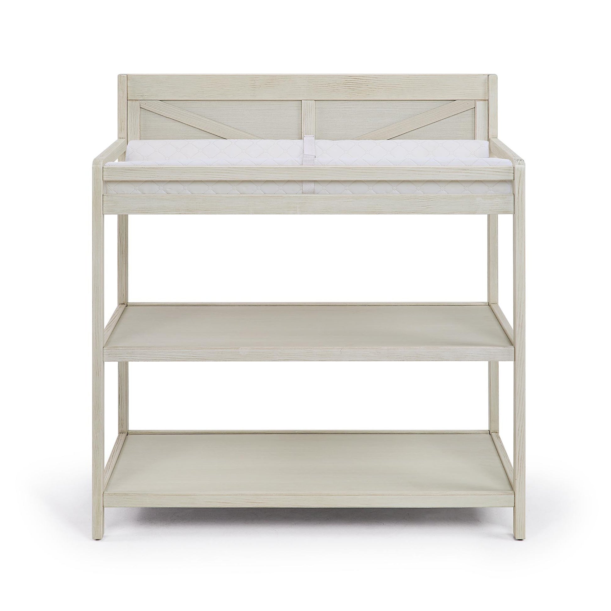 Barnside Changing Table Washed Gray Gray Solid Wood