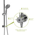 Shower Set 10Inch Overhead Shower And Hand Shower, Round Shower Set, Dual Shower Heads, Chrome Chrome Metal