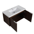 Modern Design 36 Inch Float Mounting Bathroom Vanity With Sink Soft Close Door,2 Doors 00636Caw Kd Packing California Walnut 2 Bathroom Wall Mounted Plywood Plywood