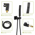 Dual Shower Head 10 Inch Ceiling Mount Square Shower System With Rough In Valve, Oil Rubber Bronze Oil Rubbed Bronze Stainless Steel