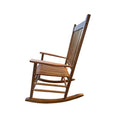 Balcony Porch Adult Rocking Chair Brown Brown Solid Wood