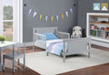 Connelly Reversible Panel Toddler Bed Gray Rockport Gray Gray Solid Wood