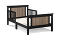 Connelly Reversible Panel Toddler Bed Black Vintage Walnut Black Solid Wood