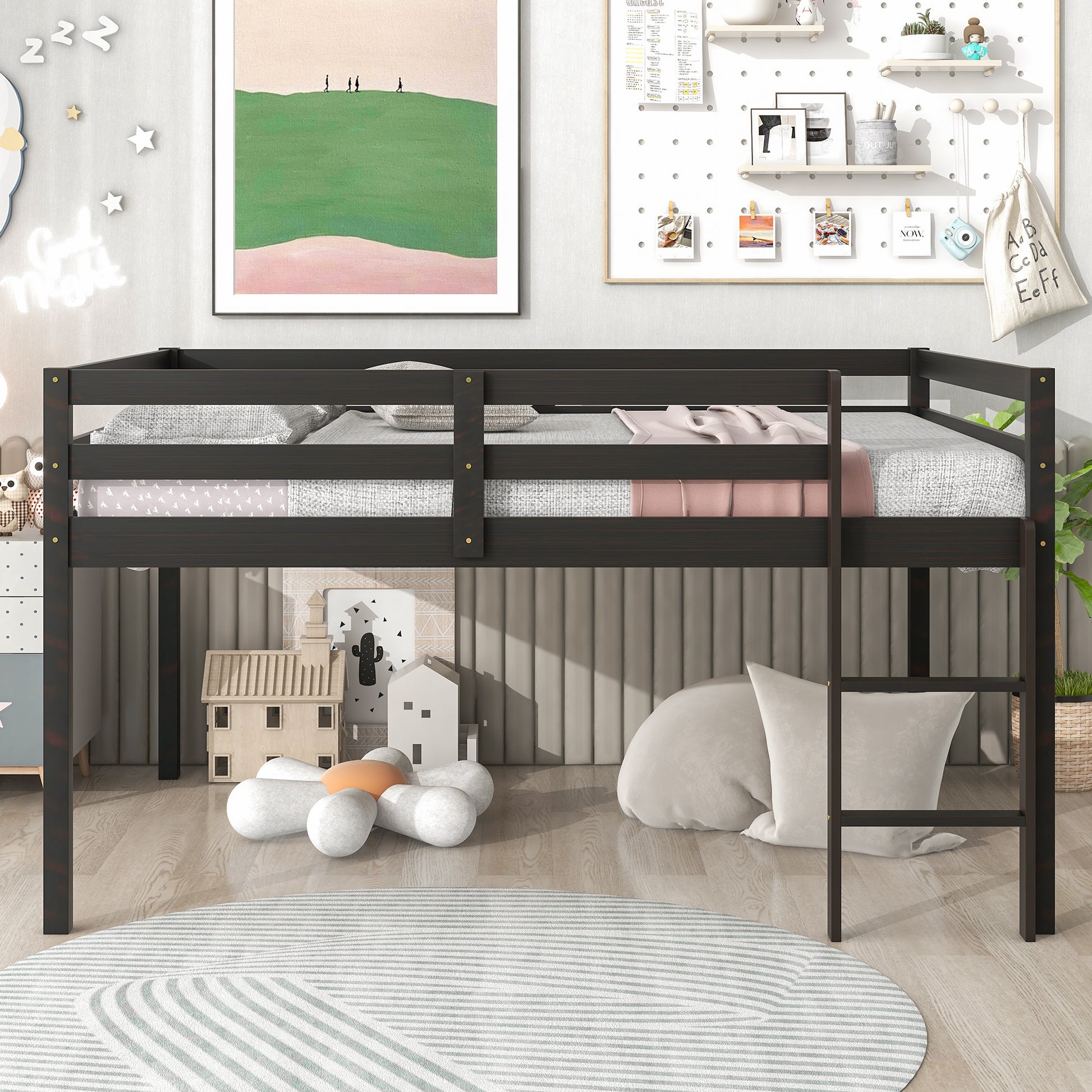 Full Loft Bed,Espresso Espresso Pine