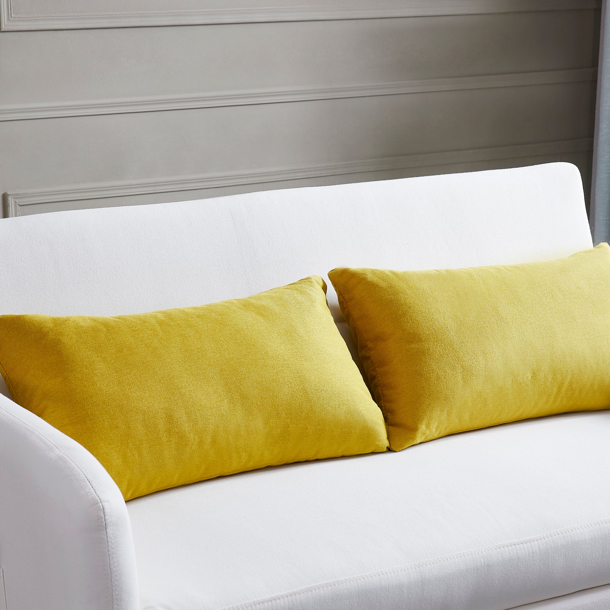 Twins Sofa Bed Cream White Fabric Cream White Foam Fabric