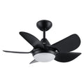 30 In Intergrated Led Ceiling Fan Lighting With Matte Black Abs Blade Black Abs