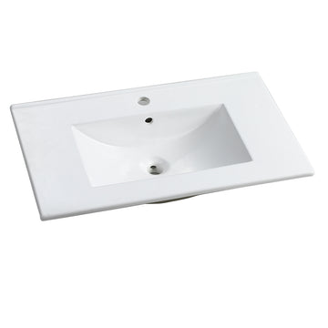 30" Bathroom Vanity Ceramic Top Bl9075B White Ceramic