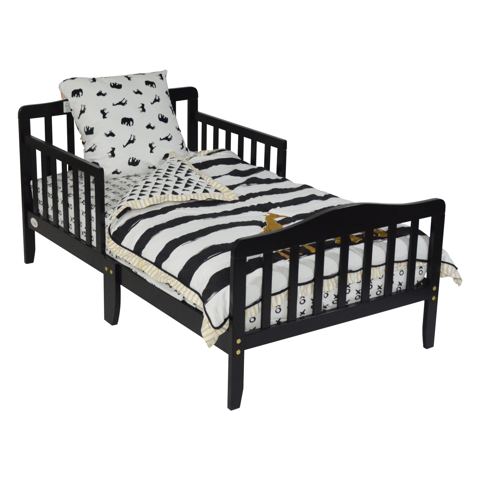 Blaire Toddler Bed Black Black Solid Wood