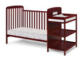 Ramsey Crib And Changer Combo Cherry Cherry Solid Wood