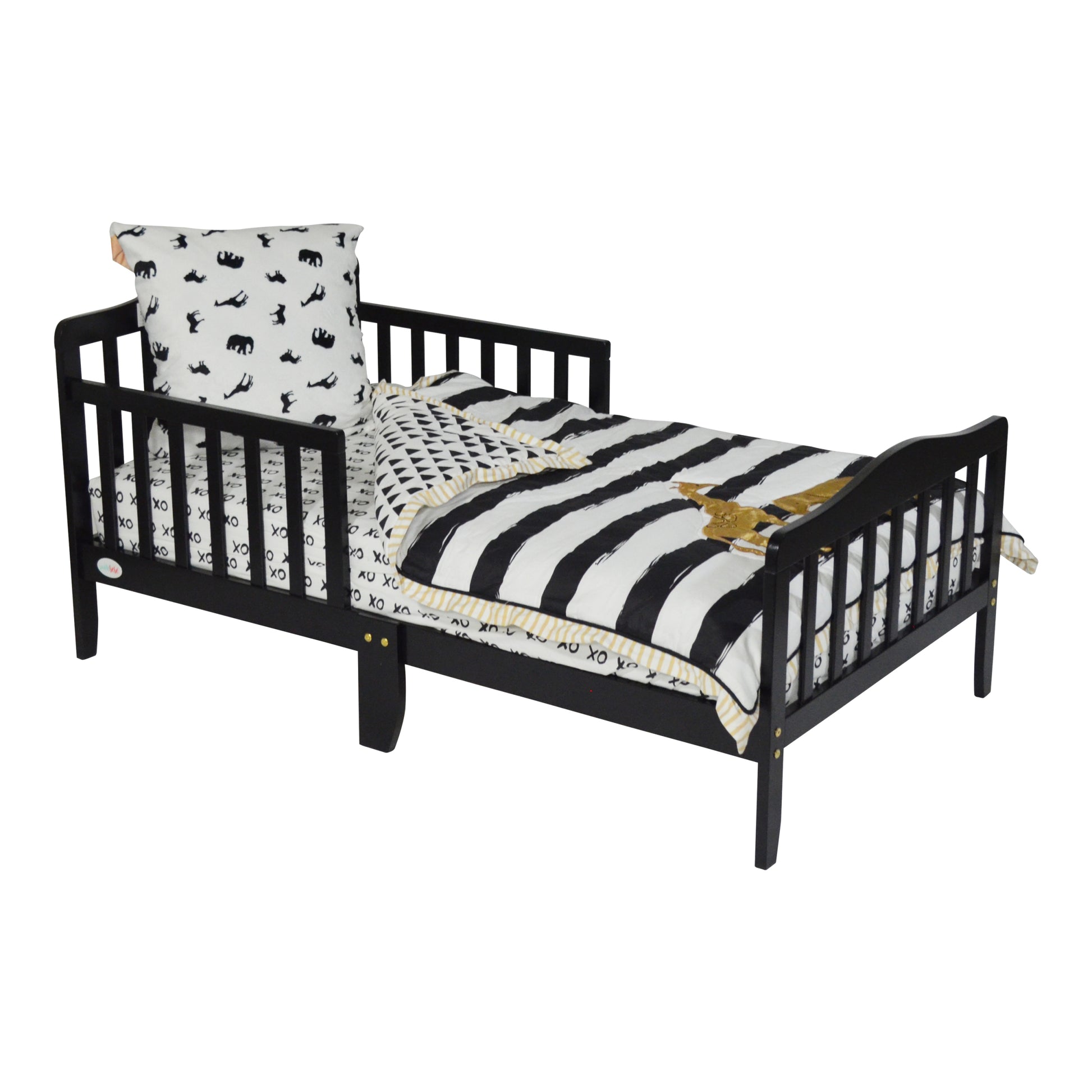 Blaire Toddler Bed Black Black Solid Wood