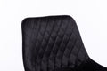 Set Of 2 Bar Stools,With Chrome Footrest And Base Swivel Height Adjustable Mechanical Lifting Velvet Golden Leg Simple Bar Stool Black Black Foam Fabric