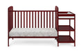 Ramsey Crib And Changer Combo Cherry Cherry Solid Wood