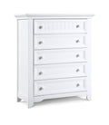 Winchester 5 Drawer Chest White White Solid Wood