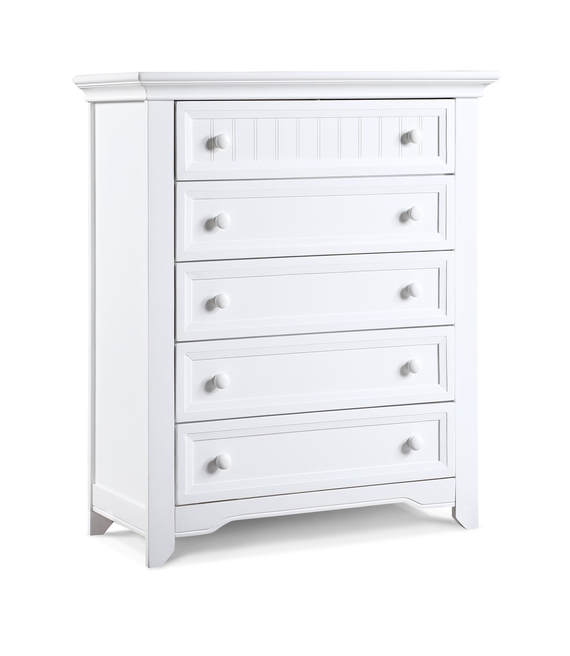 Winchester 5 Drawer Chest White White Solid Wood