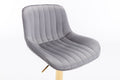 Chrome Footrest And Base Swivel Height Adjustable Mechanical Lifting Velvet Golden Leg Simple Bar Stool,Set Of 2,Grey Grey Foam Fabric