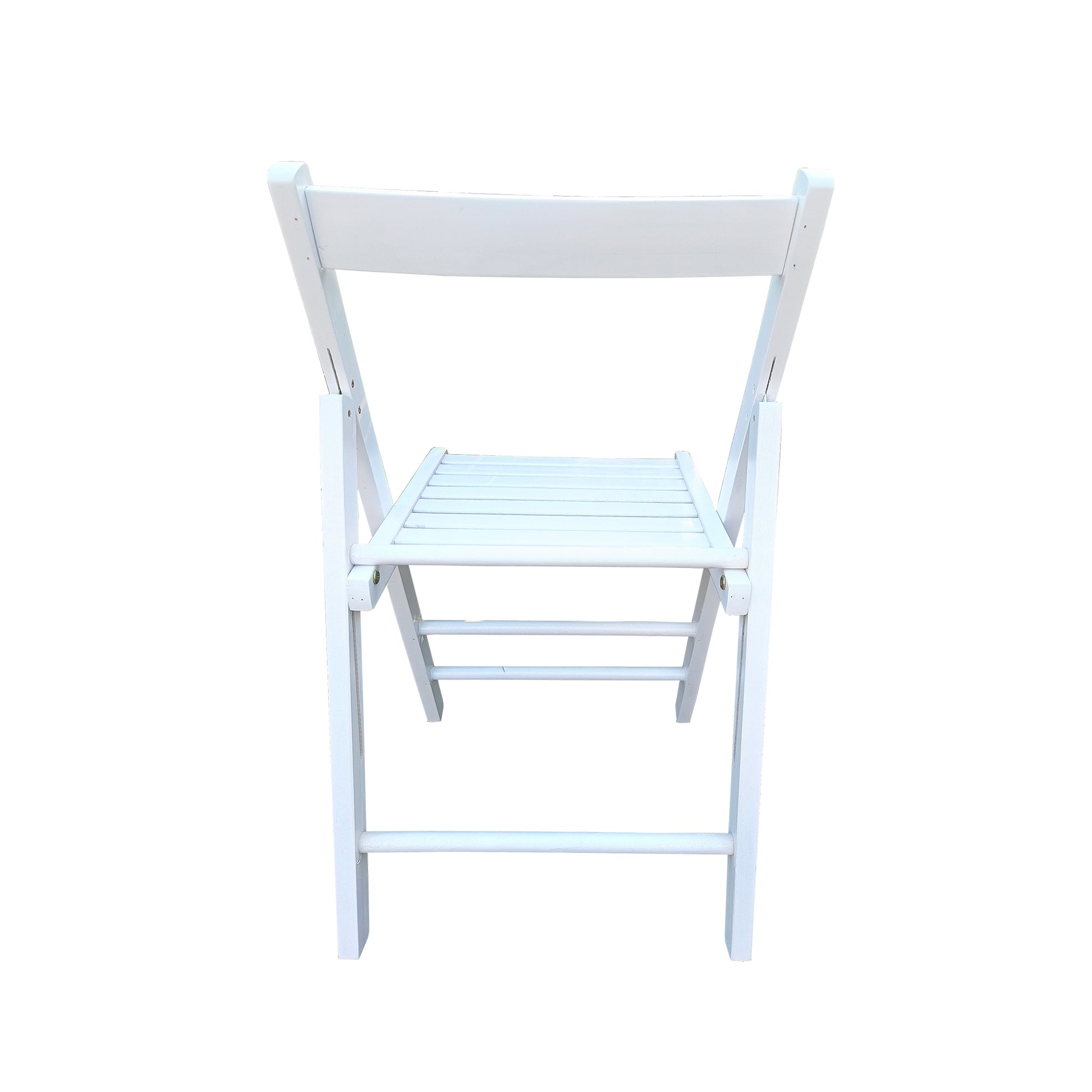 Folding Chair 2 S, Foldable Style White White Solid Wood