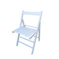 Folding Chair 2 S, Foldable Style White White Solid Wood