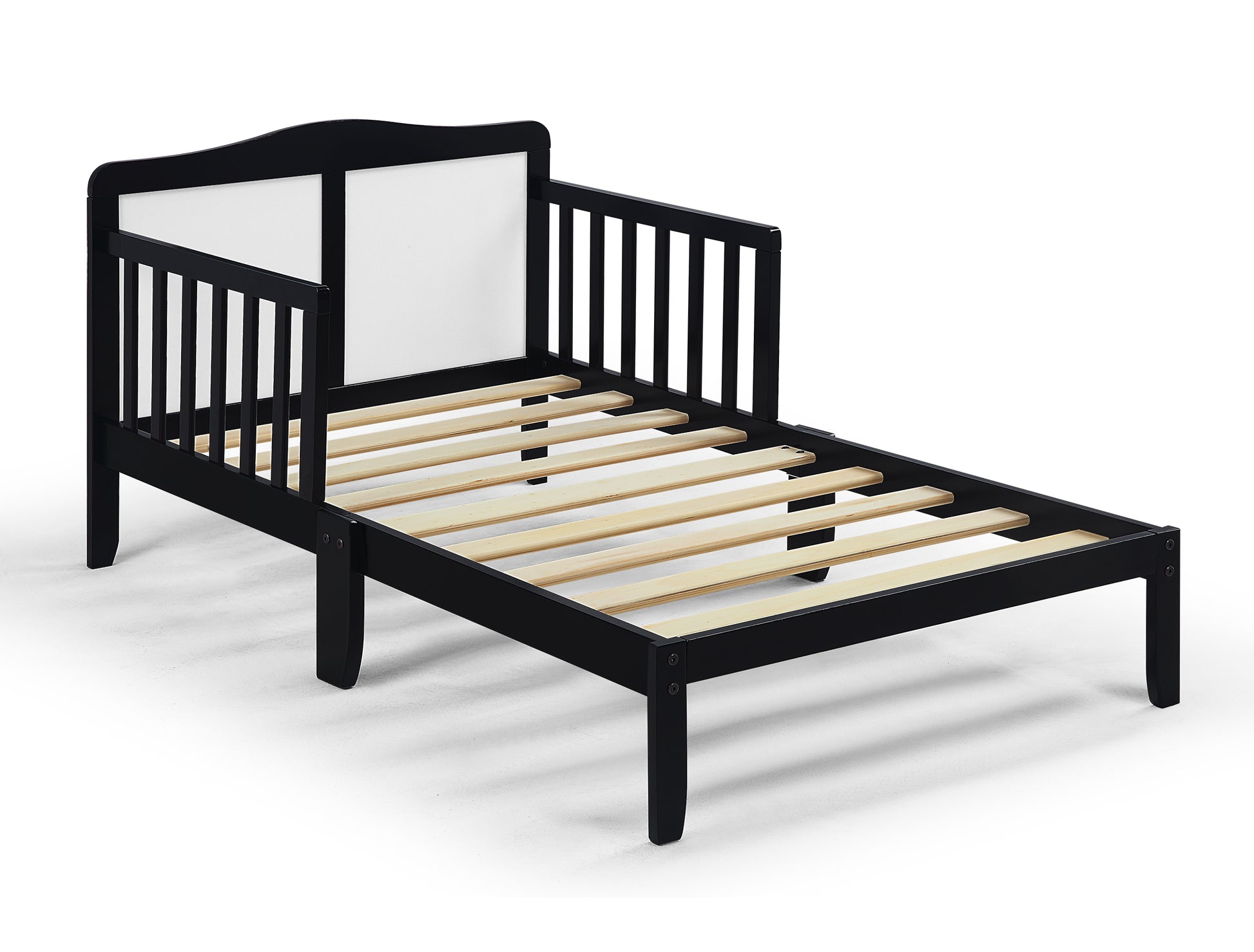 Birdie Toddler Bed Black White Black Solid Wood