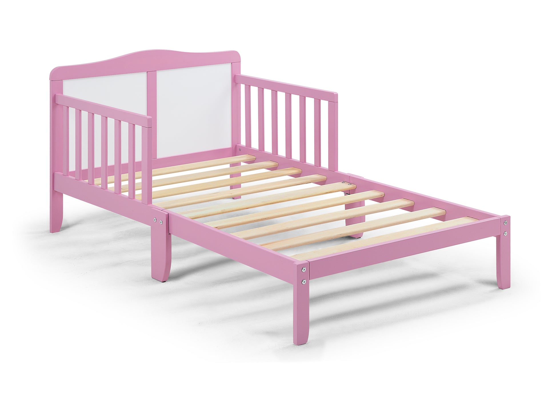 Birdie Toddler Bed Dark Pink White Pink Solid Wood