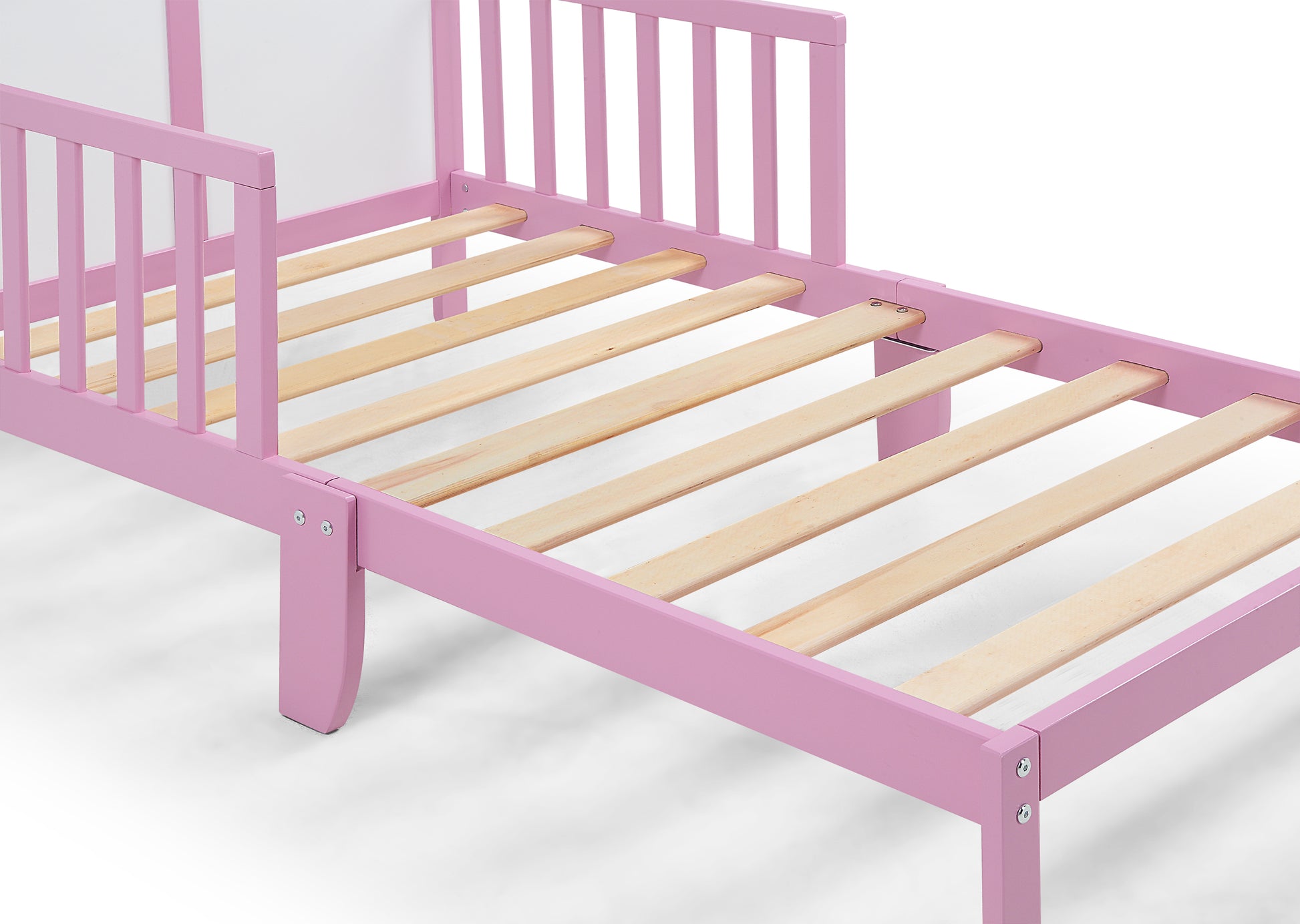 Birdie Toddler Bed Dark Pink White Pink Solid Wood