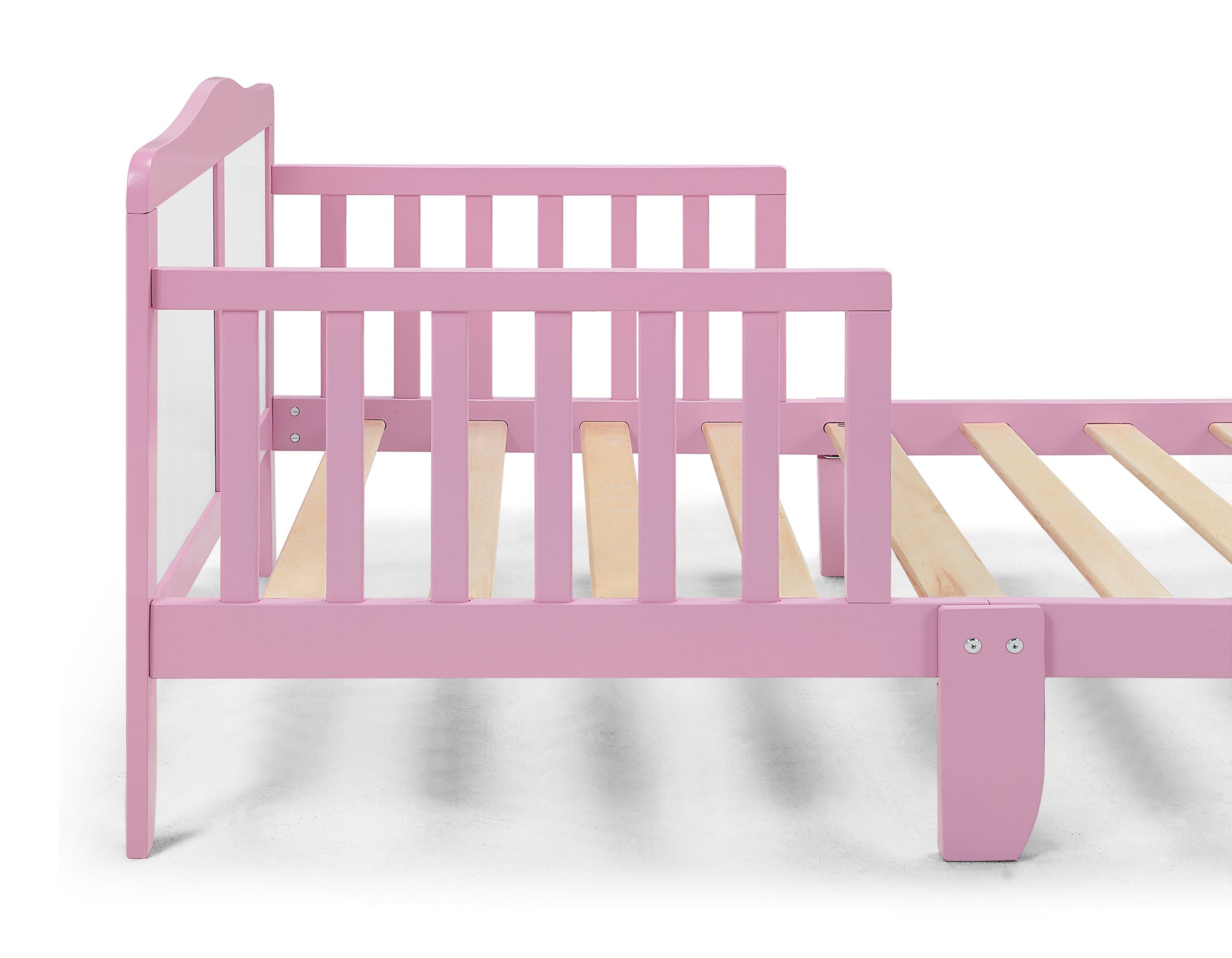 Birdie Toddler Bed Dark Pink White Pink Solid Wood