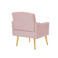 Pink Velvet Armchair With Metal Legs Pink Velvet