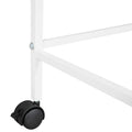 Twin Size Metal Loft Bed With Desk And Shelves,White Twin White Metal