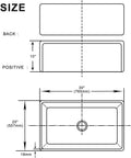 30 Inch Fireclay Kitchen Sink Farmhouse Reversiable Single Bowl, Apron Farm White Single Bowl Sink Antique White Ceramic