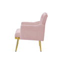 Pink Velvet Armchair With Metal Legs Pink Velvet