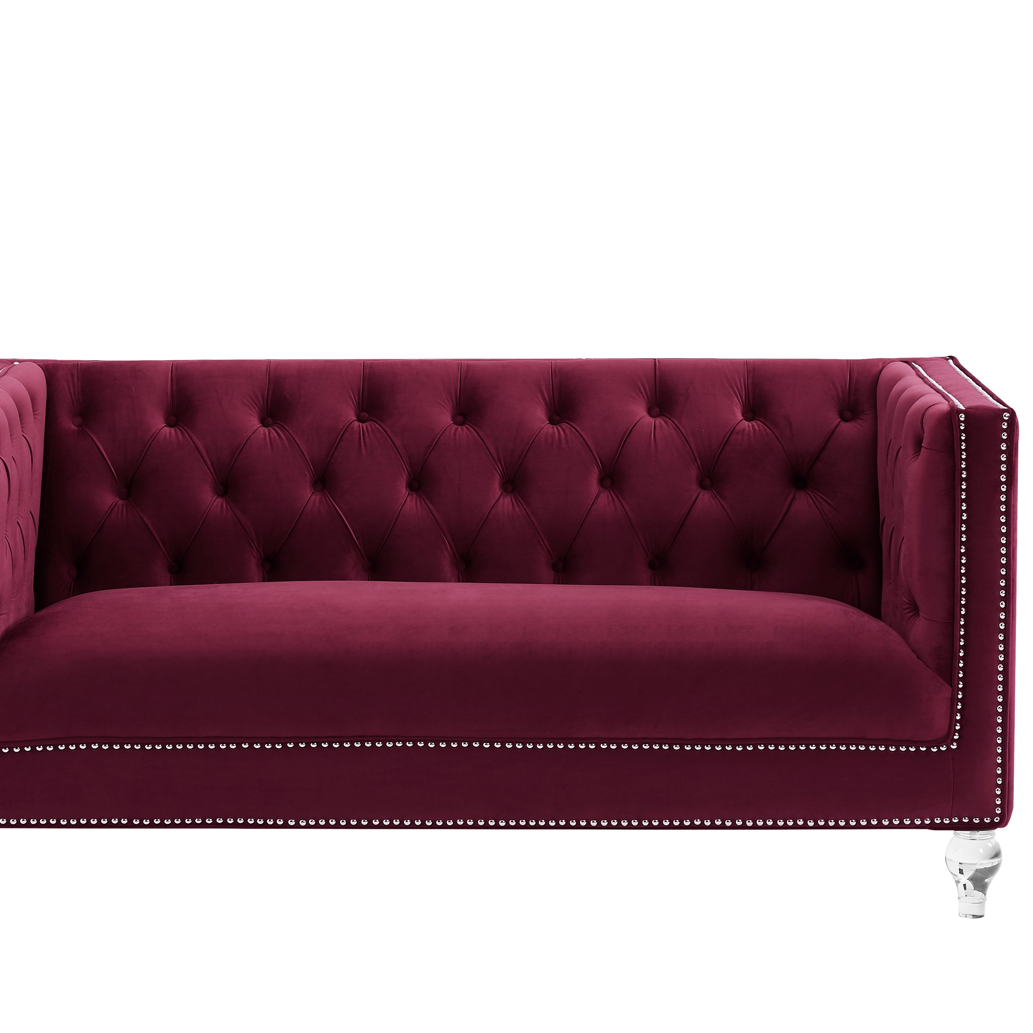 Two Seater Red Velvet Sofa Red Velvet