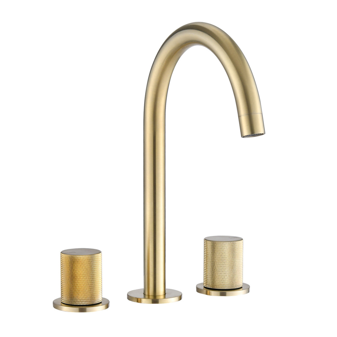 Two Handles Widespread 8 Inch Bathroom Faucet, Brushed Golden Brushed Gold Brass