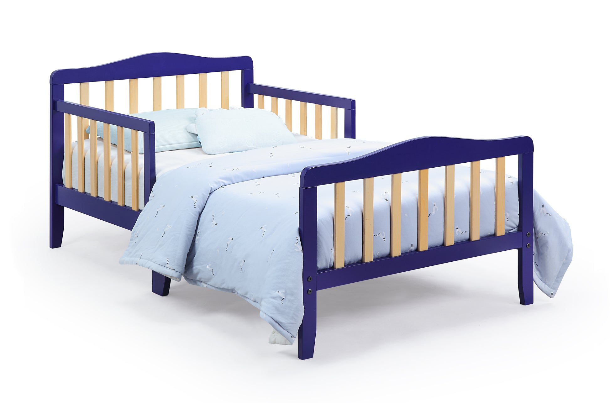 Twain Toddler Bed Blue Natural Blue Solid Wood