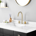 Two Handles Widespread 8 Inch Bathroom Faucet, Brushed Golden Brushed Gold Brass