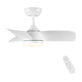 28 In Intergrated Led Ceiling Fan Lighting With White Abs Blade White Abs