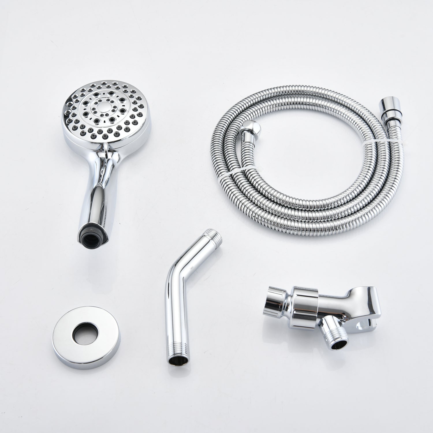 Handheld Shower Head With Hose High Pressure Shower Heads, Chrome Chrome Plastic