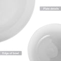 Miibox White Dinnerware Set,20 Piece Service For 4,With Dinner Plates,Salad Plate,Bowls,Mugs And Teaspoons,Porcelain Durable For Christmas,Halloween, Wedding,Banquet White Ceramic