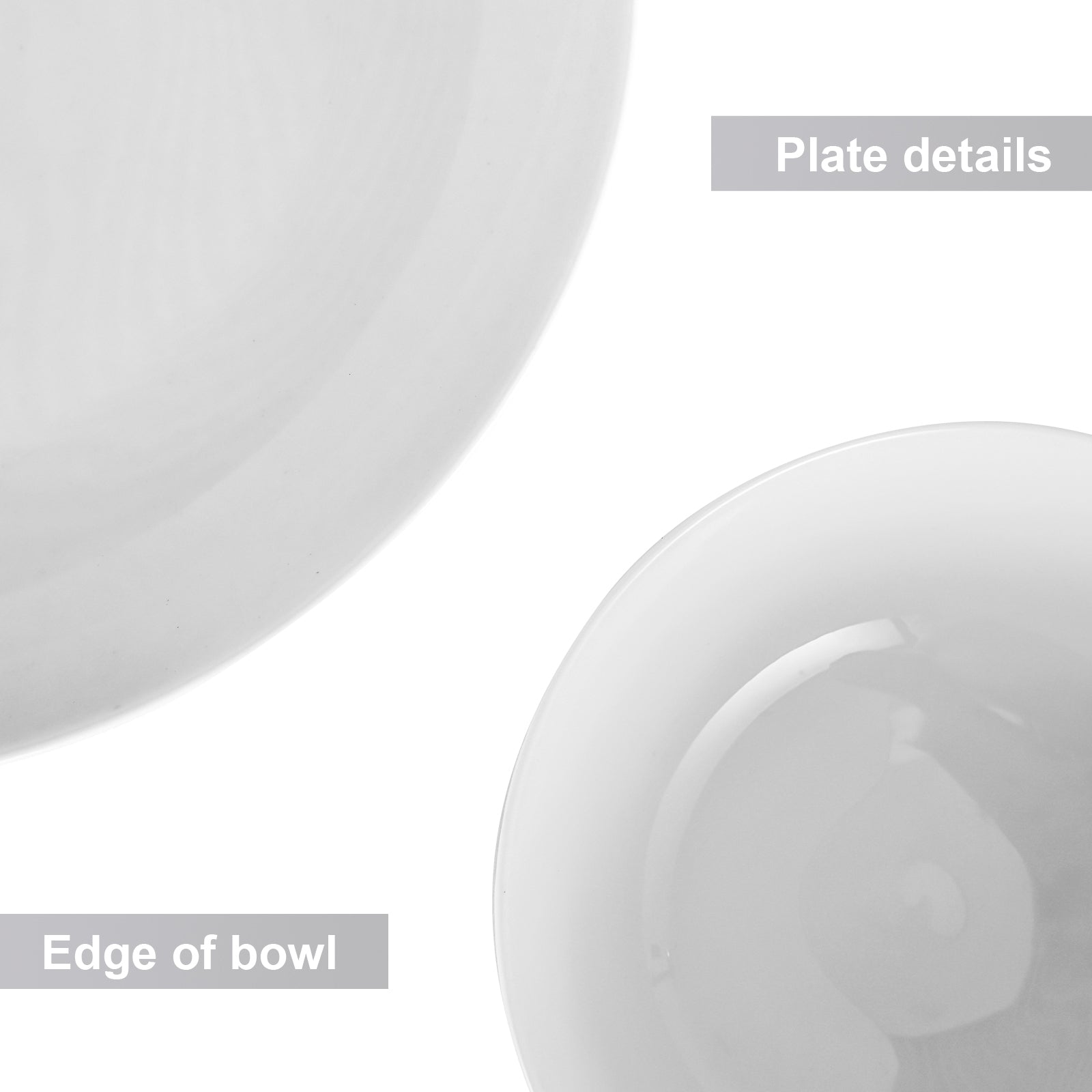 Miibox White Dinnerware Set,20 Piece Service For 4,With Dinner Plates,Salad Plate,Bowls,Mugs And Teaspoons,Porcelain Durable For Christmas,Halloween, Wedding,Banquet White Ceramic