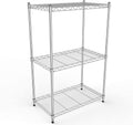 Simple Deluxe 3 Shelf Shelving With Wheels Steel Organizer 23