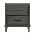 Transitional Style Gray Finish 1Pc Nightstand Of Drawers Versatile Look Bedroom Furniture Gray 2 Drawers Bedroom Transitional Wood