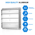 Ipower 16 Inch Square Aluminum Automatic Gravity Shutter Louver Vent, Silver Silver Aluminium