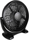 Simple Deluxe 18 Inch 3 Speed Plastic Floor Fans Oscillating Quiet For Home Commercial, Residential, And Greenhouse Use, Outdoor Indoor, Black Black Plastic