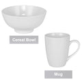 Miibox White Dinnerware Set,20 Piece Service For 4,With Dinner Plates,Salad Plate,Bowls,Mugs And Teaspoons,Porcelain Durable For Christmas,Halloween, Wedding,Banquet White Ceramic
