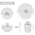 Miibox White Dinnerware Set,20 Piece Service For 4,With Dinner Plates,Salad Plate,Bowls,Mugs And Teaspoons,Porcelain Durable For Christmas,Halloween, Wedding,Banquet White Ceramic