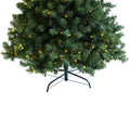 Pre Lit Christmas Tree 6Ft Artificial Hinged Xmas Tree With Foldable Stand Green Polyester